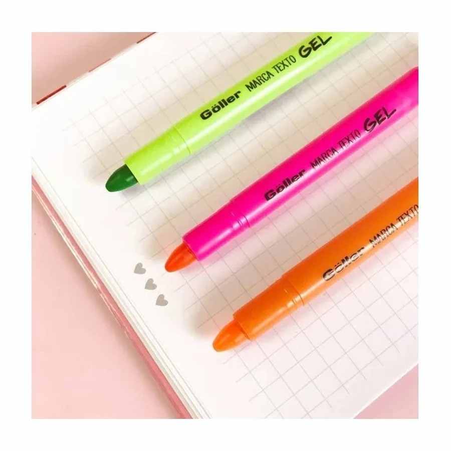 CANETA MARCA TEXTO GEL COLORS GOLLER